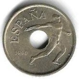 Espanha - 25 Pesetas 1990 (Km# 850) Lanç. Disco