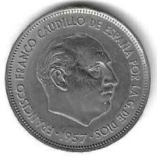 Espanha - 25 Pesetas 1959 (Km# 787)