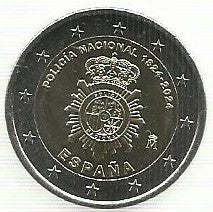 Espanha - 2 Euro 2024 (Km# ..) Policia