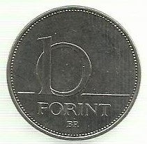 Hungria - 10 Forint 2019 (Km# 848)