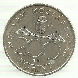 Hungria - 200 Forint 1994 (Km# 707) Deac Ferenc