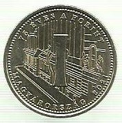 Hungria - 5 Forint 2021 (Km#..) 75 Anos Forint