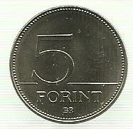 Hungria - 5 Forint 2021 (Km#..) 75 Anos Forint