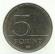 Hungria - 5 Forint 2021 (Km#..) 75 Anos Forint