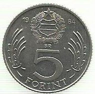 Hungria - 5 Forint 1984 (Km# 635)