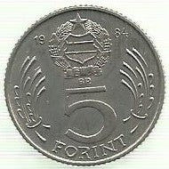 Hungria - 5 Forint 1984 (Km# 635)