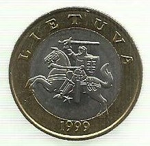 Lituania - 2 Litai 1999 (Km# 112)