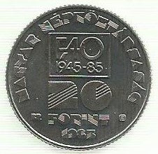 Hungria - 20 Forint 1985 (Km# 653) Fao