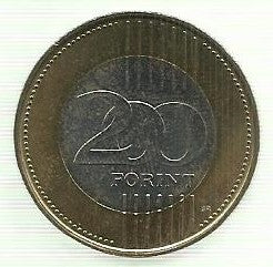 Hungria - 200 Forint 2009 (Km# 826)