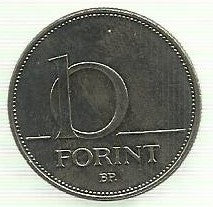 Hungria - 10 Forint 2004 (Km# 695)