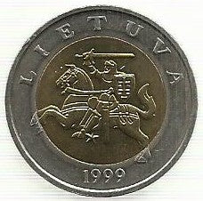 Lituania - 5 Litai 1999 (Km# 113)