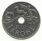 Noruega - 1 Krone 2007 (Km# 462)