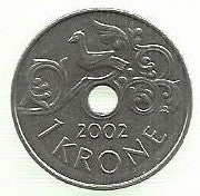 Noruega - 1 Krone 2002 (Km# 462)