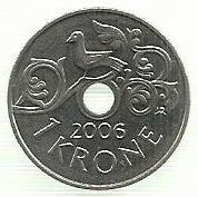 Noruega - 1 Krone 2006 (Km# 462)