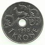 Noruega - 1 Krone 1998 (Km# 462)