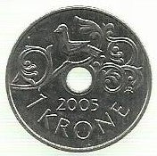 Noruega - 1 Krone 2005 (Km# 462)