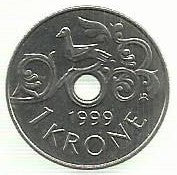 Noruega - 1 Krone 1999 (Km# 462)