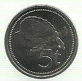 Papua Nova Guiné - 5 Toea 2005 (Km# 3a)