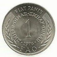 Jugoslavia - 1 Dinar 1976 (Km# 59)  Fao