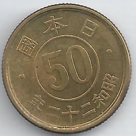 Japao - 50 Sen 1947 (Km# 69)