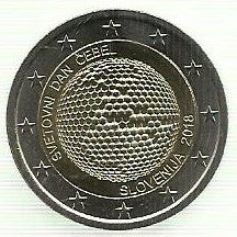 Eslovénia - 2 Euro 2018 (Km# 134) Abelha