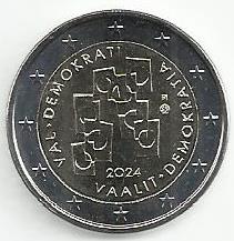 Finlandia - 2 Euro 2024 (Km# ..) Eleicoes Democracia