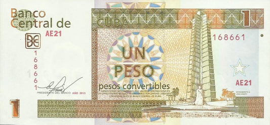 Cuba - 1 Peso 2013 (# Fx46)