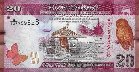 Sri Lanka - 20 Rupias 2020 (# 123g)