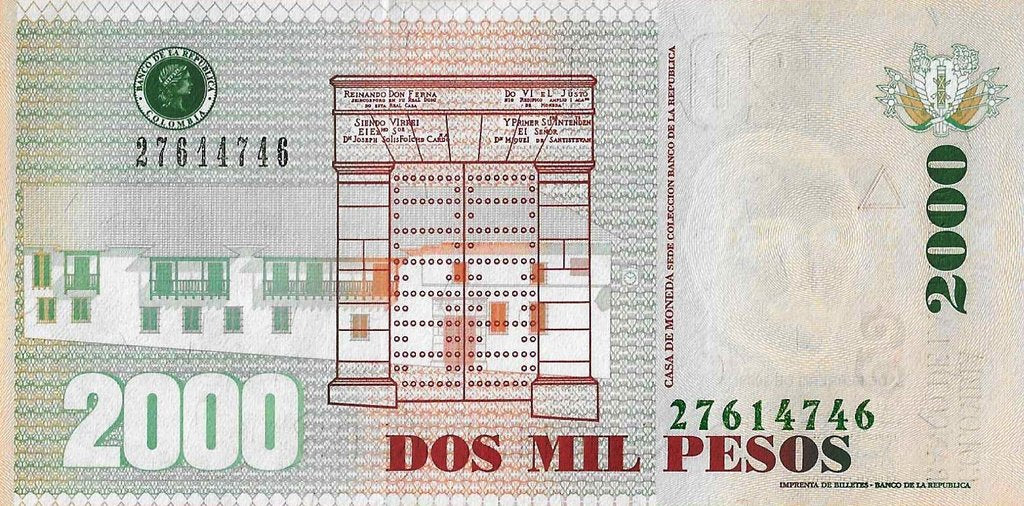 Colombia - 2000 Pesos 2006 (# 457b)