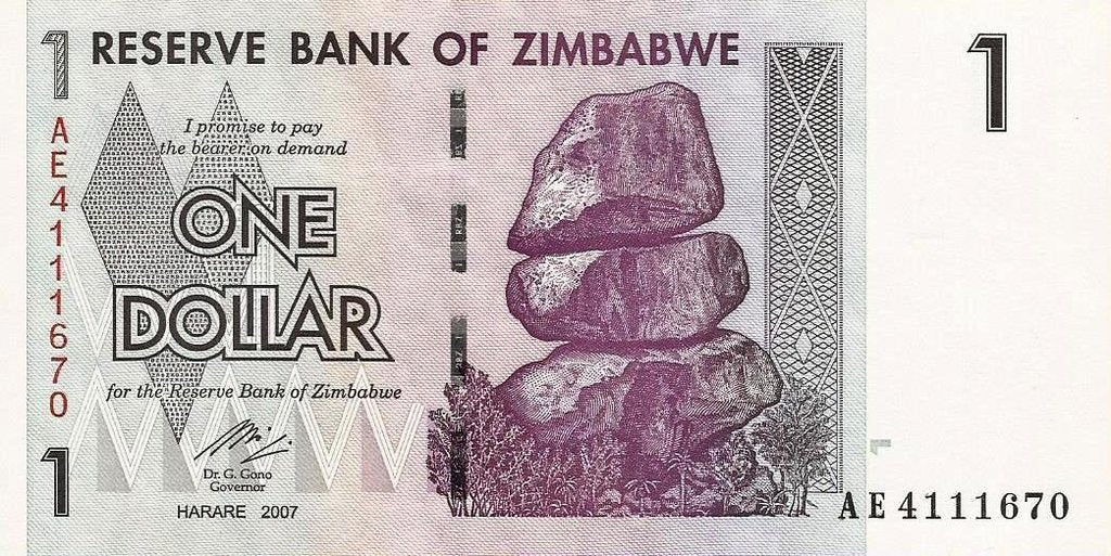 Zimbabwé - 1 Dolar 2007 (# 65)