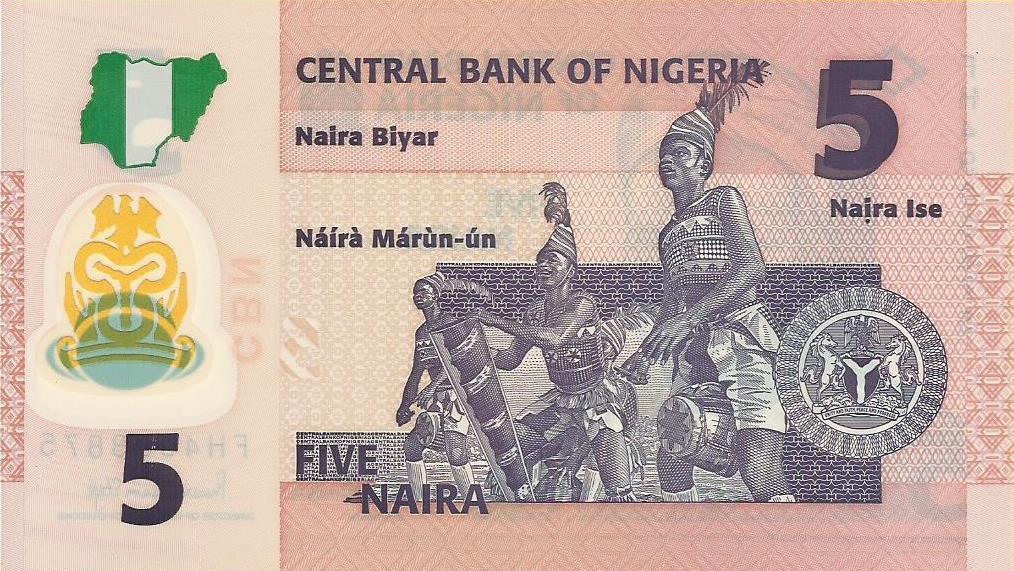 Nigeria - 5 Naira 2019 (# 38j)