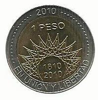 Argentina - 1 Peso 2010 (Km# 156) El Palmar