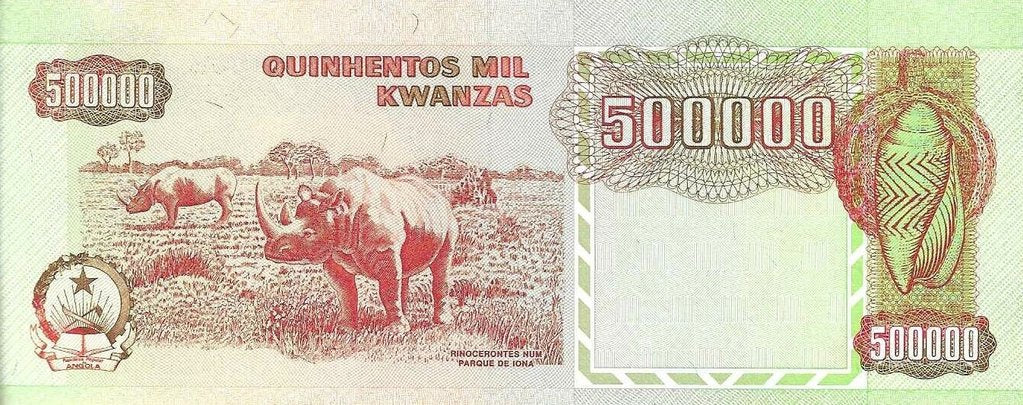 Angola - 500000 Kwanzas 1991 (# 134)