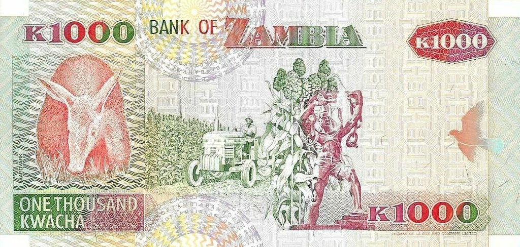 Zambia - 1000 Kwacha 1992 (# 40a)