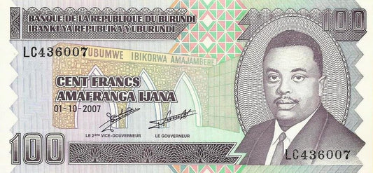 Burundi - 100 Francos 2007 (# 37f)