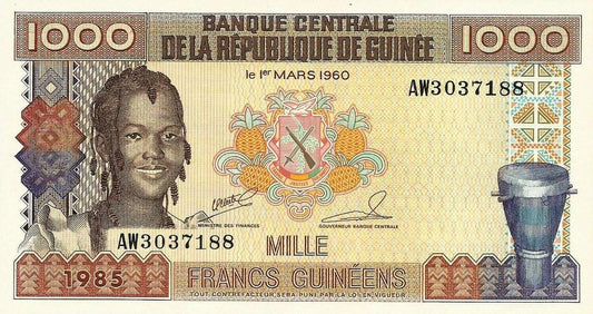 Guiné B. Central - 1000 Francos 1985 (# 32a)