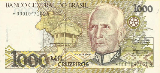 Brasil - 1000 Cruzeiros 1990/91 (# 231a) Substituição