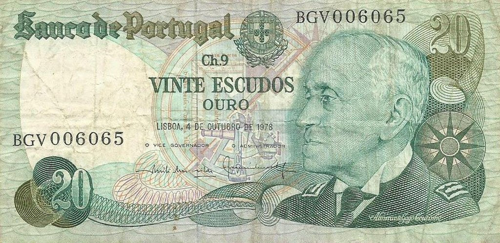 Portugal - 20$00 1978 (# 176b)