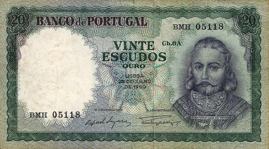 Portugal - 20$00 1960 (# 163)