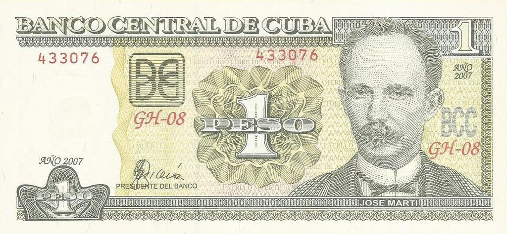 Cuba - 1 Peso 2007 (# 128b)