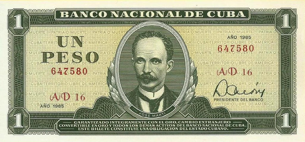 Cuba - 1 Peso 1985 (# 102b)