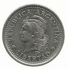 Argentina - 1 Peso 1957 (Km# 57)