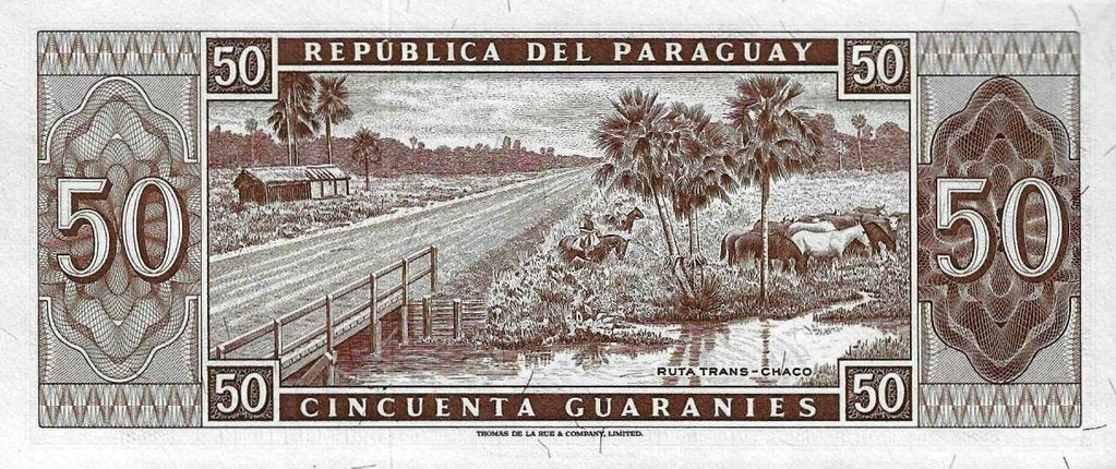 Paraguai - 50 Guaranies 1963 (# 197b)