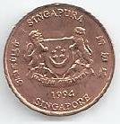 Singapura - 1 Cent 1994 (Km# 98)