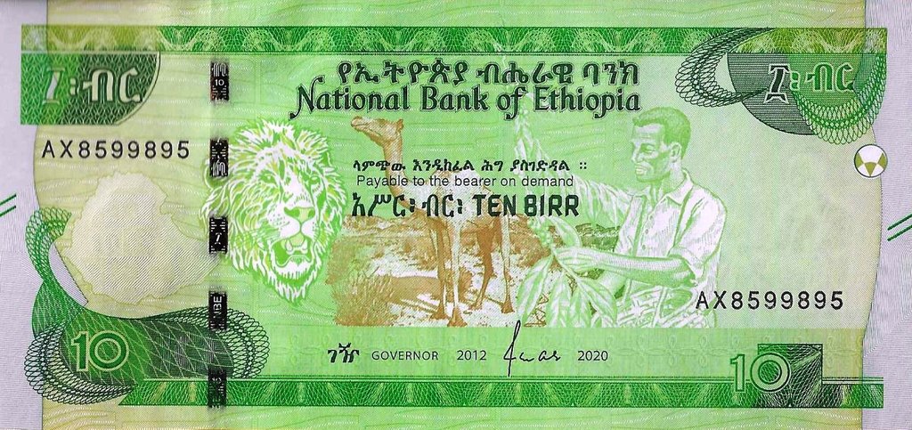 Etiopia - 10 Birr 2020 (# 53a)