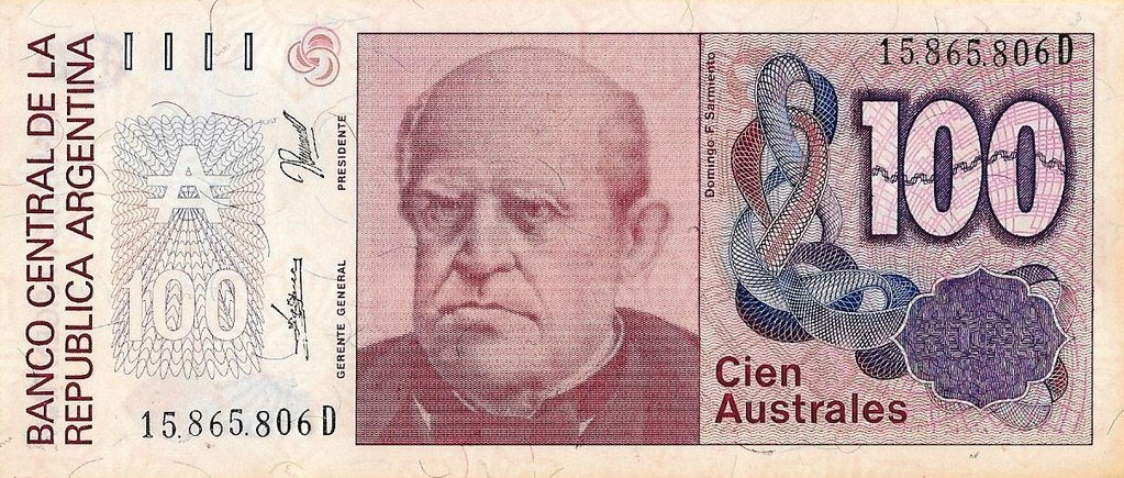 Argentina - 100 Australes 1989 (# 327b)