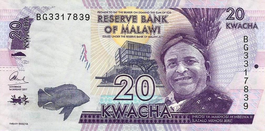 Malawi - 20 Kwacha 2017 (# 63d)