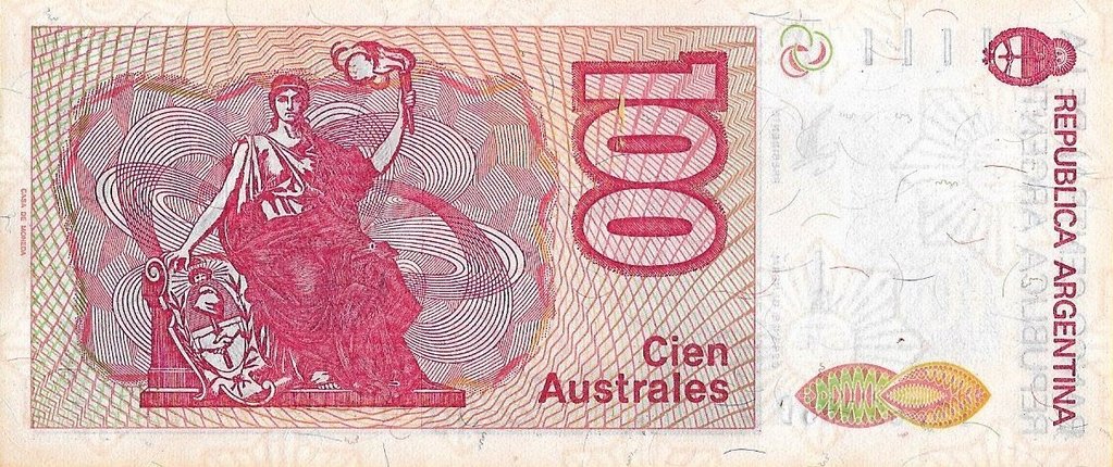 Argentina - 100 Australes 1989 (# 327b)