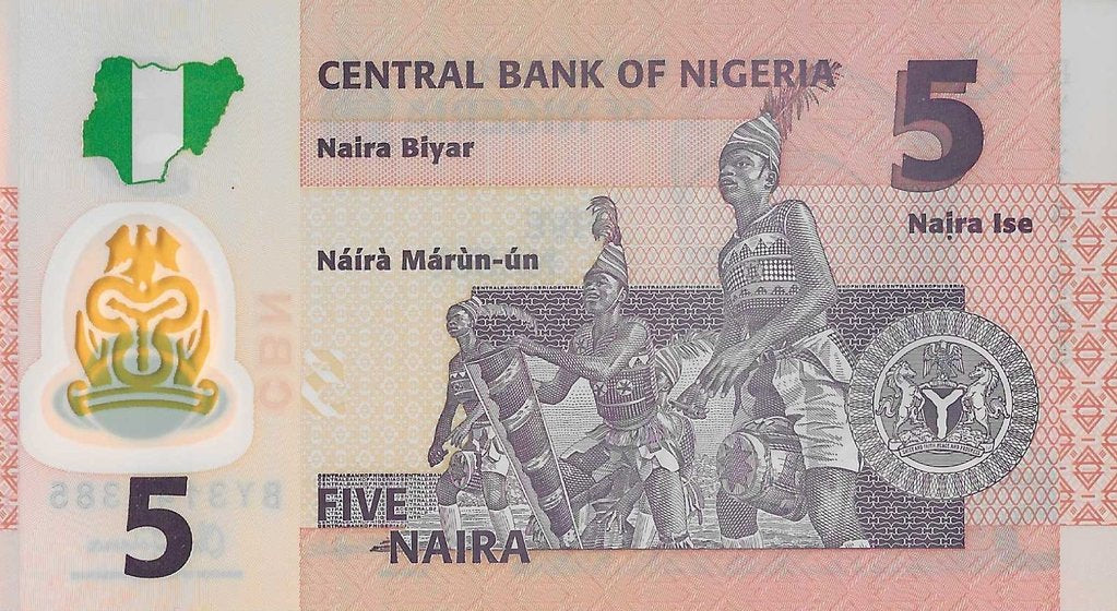 Nigeria - 5 Naira 2015 (# 38f)