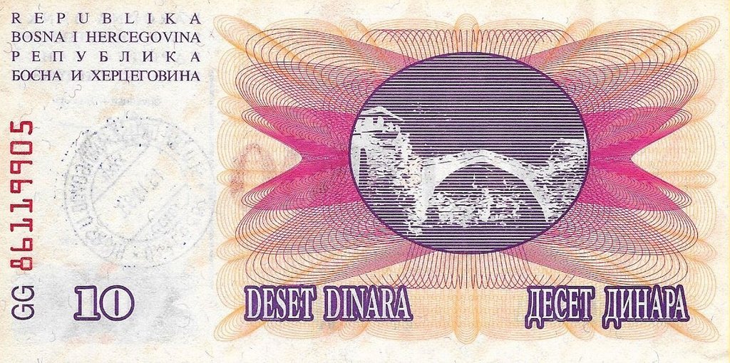 Bosnia Herzegovina - 10000 Dinara 1993 (# 53a)